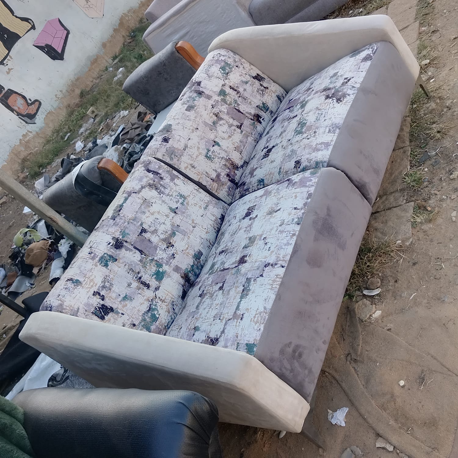 Refinished Fabric Sofa